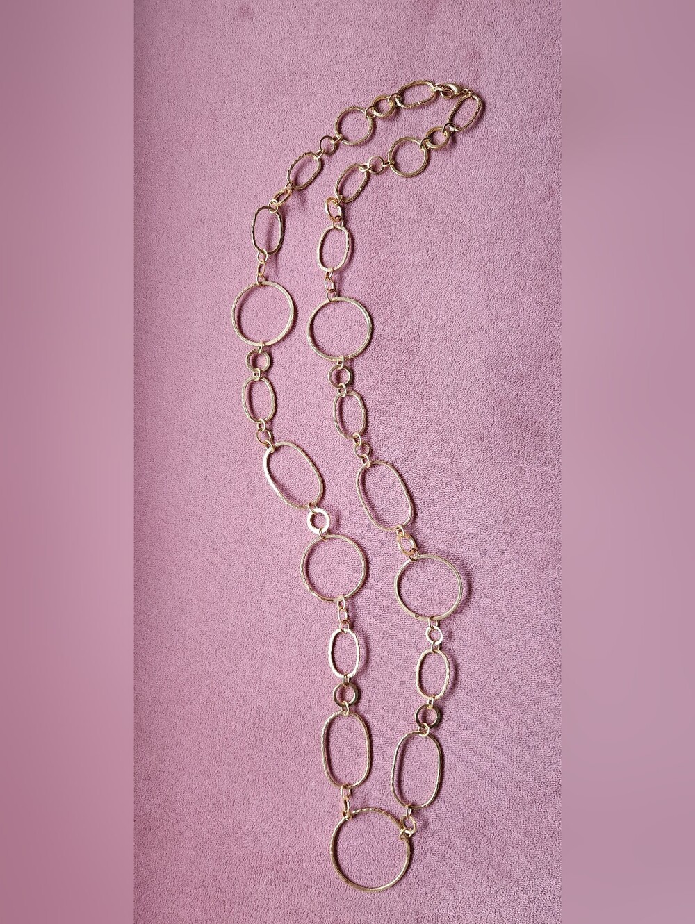 Gold Link Long Necklace - Women Jewelry